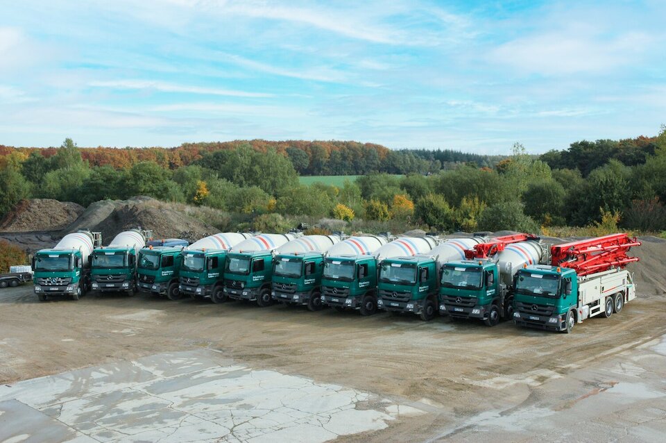 Betonmischer Flotte